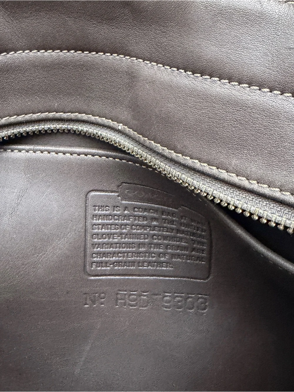 Vintage Coach Bleecker dark brown leather satchel
